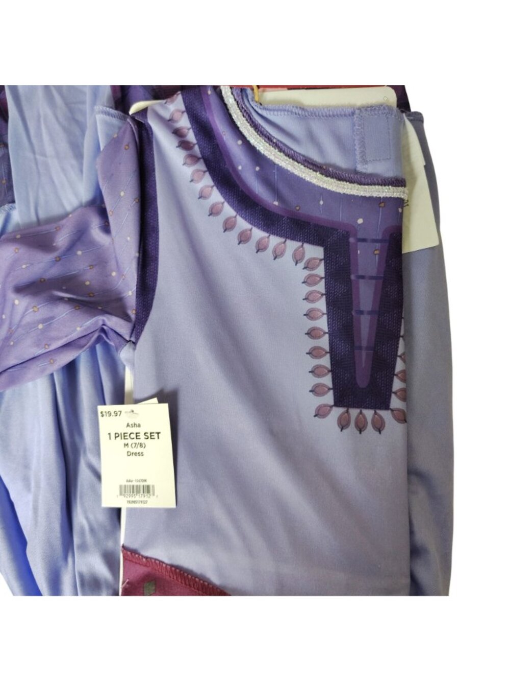 Disguise Disney Girls M (8) Wish Asha Purple Long Sleeve Dress Halloween Costume - Picture 9 of 11